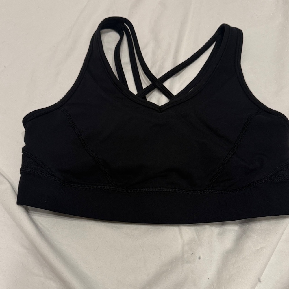 Lululemon Athletica Black Cross-Back Sports Bra